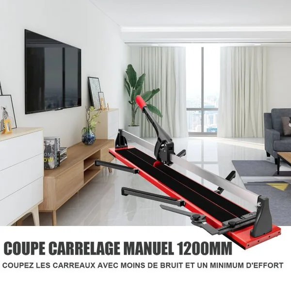 1200MM Coupe-Carreaux Manuel Découpeuse en Céramique Épaisseur de Coupe Max.16MM Angle 0°-60°