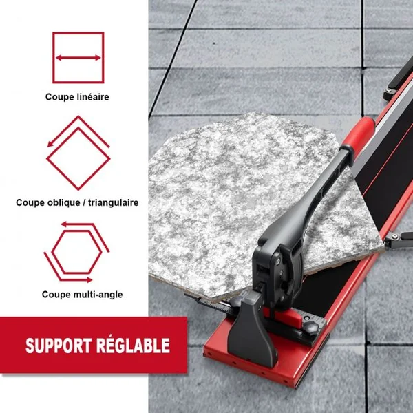 1200MM Coupe-Carreaux Manuel Découpeuse en Céramique Épaisseur de Coupe Max.16MM Angle 0°-60°