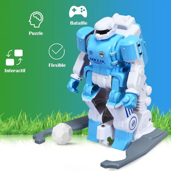 2 Robots Rc Football Jouets D'interaction et Compétitifs pour Enfants avec 2 Buts Football 2 Recharges USB Accessoires