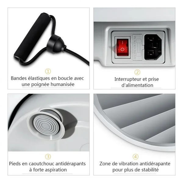 300W Plateformes Vibrantes/Oscillante avec Bandes de Résistance Amovibles et Télécommande