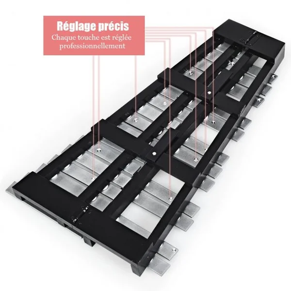 30 Note Glockenspiel Xylophone Cadre en Bois Barres en Aluminium avec Baguettes en Bois avec Sac