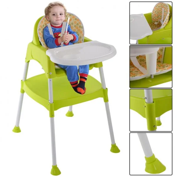3 EN 1 Chaise haute pour bébé Multi-fonction Vert