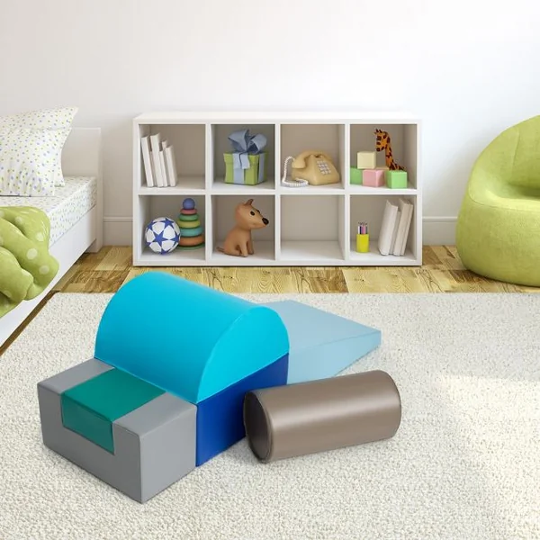 6 Blocs de Construction en Mousse PU+EPE Colorée pour Bébé Jouet Educatif Développement des Capacités Motrices modèle 1
