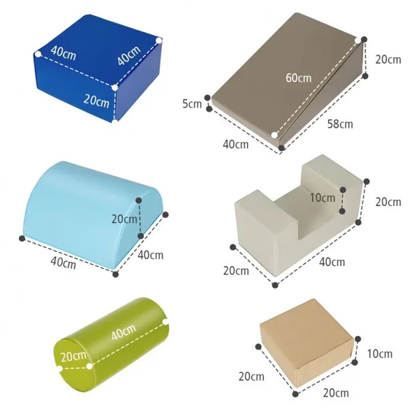 6 Blocs de Construction en Mousse PU+EPE Colorée pour Bébé Jouet Educatif Développement des Capacités Motrices modèle 3
