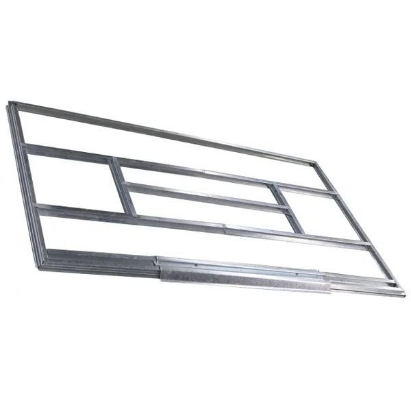 Abri de Jardin en Tôle Galvanisée Cabane de Rangement à Outils Porte Double 2 Aérations, 213x130x173cm, Gris et Blanc