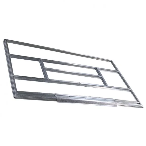 Abri de Jardin en Tôle Galvanisée Cabane de Rangement à Outils Porte Double 2 Aérations, 277x191x192cm, Gris et Blanc