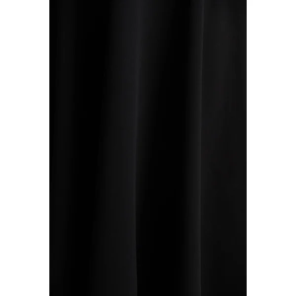 Andromeda | Robe mi-longue noire à encolure cœur