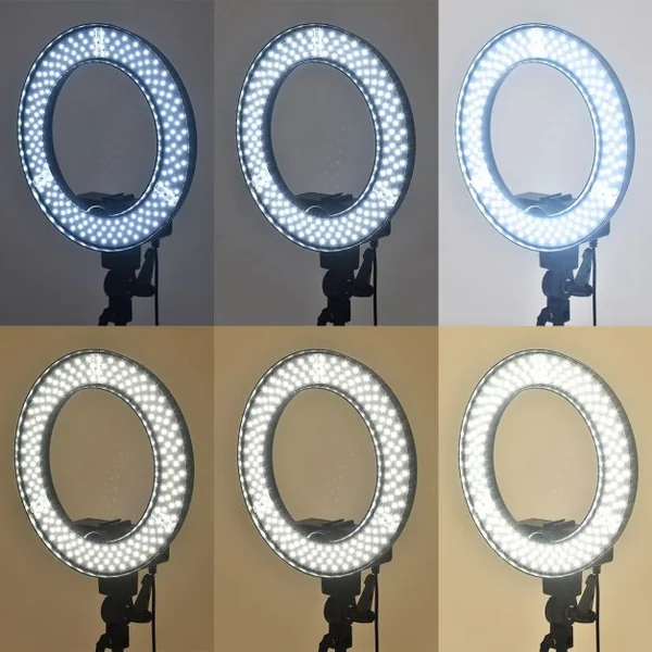 Anneau 12 Pouces Lumineux 240 LED 35W 5600K, Hauteur Réglable, Kit Eclairage, Support de Téléphone, Sac de Transport