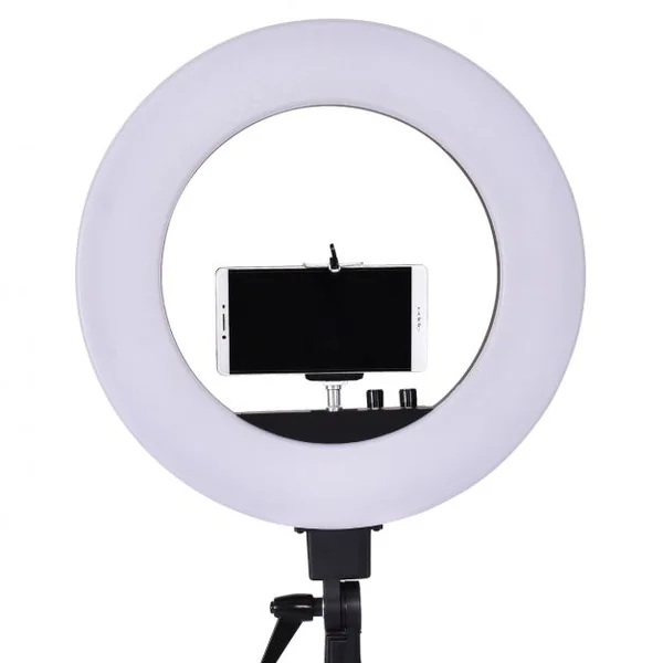 Anneau 12 Pouces Lumineux 240 LED 35W Hauteur Réglable, Kit Eclairage, Support de Téléphone, Sac de Transport