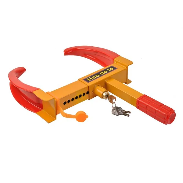 Antivol de roue voiture Sabot antidémarrage roue caravane, 2 Clés, pour Roue DE 13"-15" largeur 7"-11", 240 x 485 cm