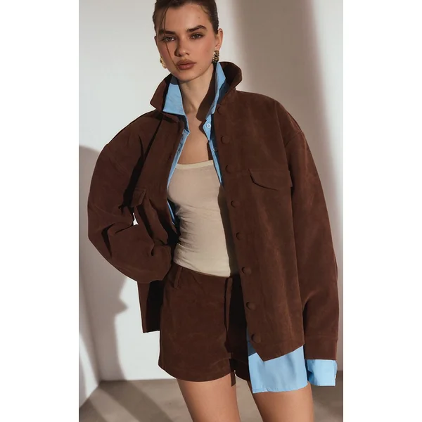 Argile Veste En Synthétique Avec Détails De Poches