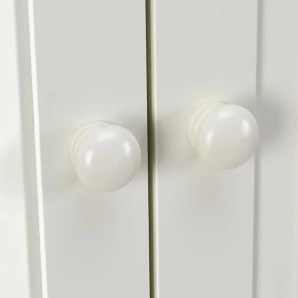 Armoire de Rangement avec Porte et 2 Étagères Réglables pour Salon Chambre Bureau en Bois MDF, 58,5x31,4x123cm, Blanc