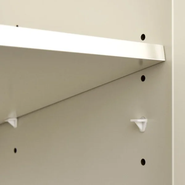 Armoire de Rangement avec Porte et 2 Étagères Réglables pour Salon Chambre Bureau en Bois MDF, 58,5x31,4x123cm, Blanc