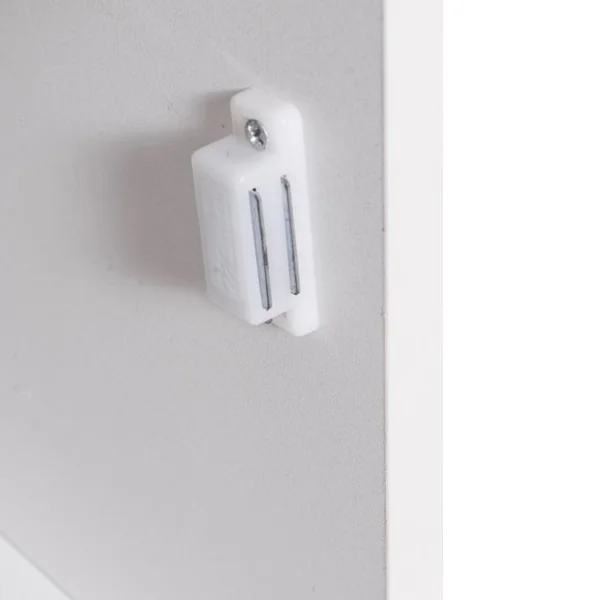 Armoire haute étroite Etagère salle de bain Meuble salle de bain, Etagères ouvertes et fermées, MDF, 33x30x180cm, Blanc