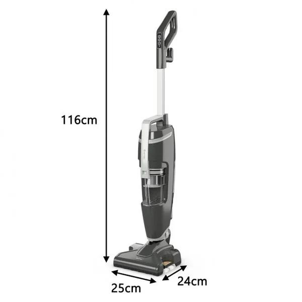 Aspirateur Balai sans Sac 2 Vitesse Balai Vapeur 14kPA Puissance Max.1000W Réservoir d'Eau 520ML
