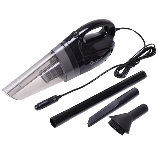 Aspirateur à main 100W Vide voiture automatique Nettoyant à sec ou humide, 12V, 3 embouts, câble 4m, 41 x 10 x 16 cm