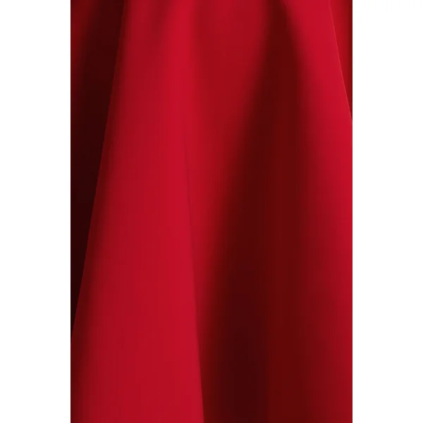 Astonish | Mini-robe rouge à manches longues ornée et jupe volumineuse