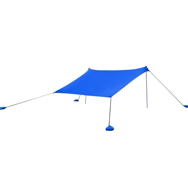 Auvent de Plage Grand Tente de Plage 300 x 280 CM 6 Personnes Portable avec Sac de Transport UPF 50+ Bleu