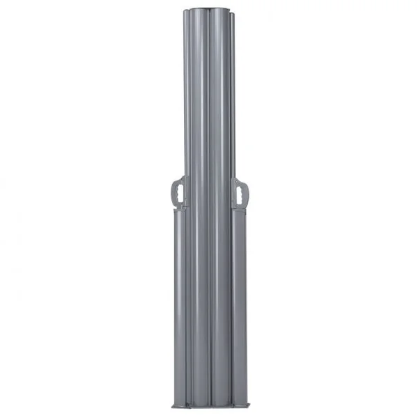 Auvent Latéral Rétractable Double 160x600CM en Aluminium et Tissu Polyester Résistant aux UV Gris Foncé