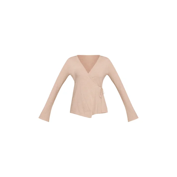 Avoine Cardigan Long Style Cache-cœur En Maille Fine