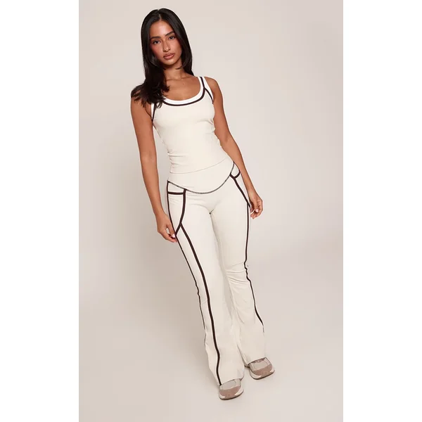 Avoine Débardeur De Sport Petite Plt À Double Couche Contrastante