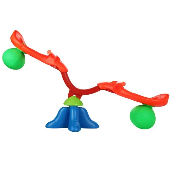 Balançoire à Bascule Tapecul pour Enfant de 3 Ans+ Pivotable 360°Jeu de Plein Air avec Poignées et Assises