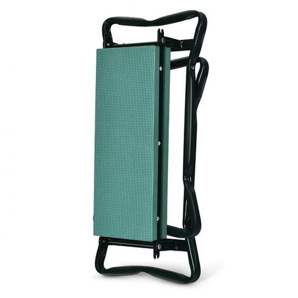 Banc Agenouilloir de Jardin Pliable 2 en1 avec Sac à Outils Poche Siège Rembourré Supporter Jusqu'à 120KG