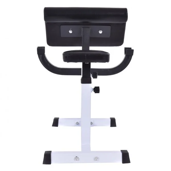 Banc de Musculation de Biceps Charge Max 160 KG Dossier Réglable Coussin d’Appui et Siège, 93x45x105cm, Noir et Blanc