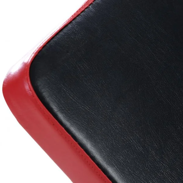Banc d'entraînement incliné et dos plat Banc de fitness, réglable 6 positions, Capacité 200 kg, 115x60x127cm, Noir&rouge