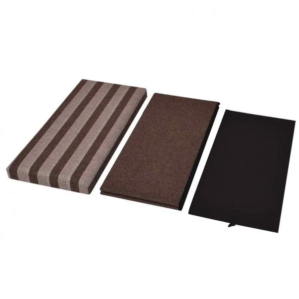Banc Pouf Siège de Rangement en Tissu Oxford éponge et MDF, pliable, 76 x 38 x 38 cm, Marron/beige