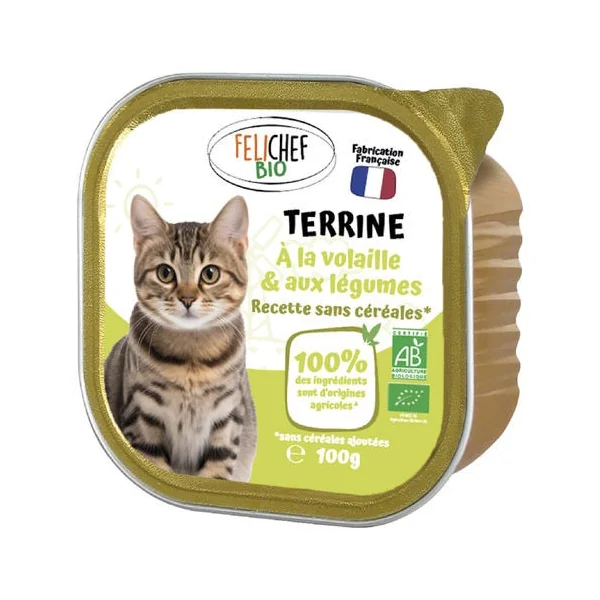 Barquette volaille légume sans cérale chat 100g