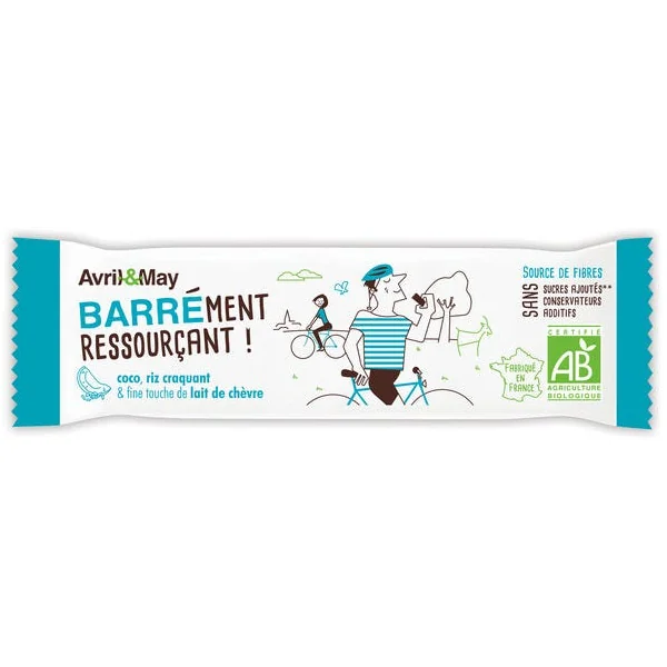 Barre au lait de chèvre riz noix de coco