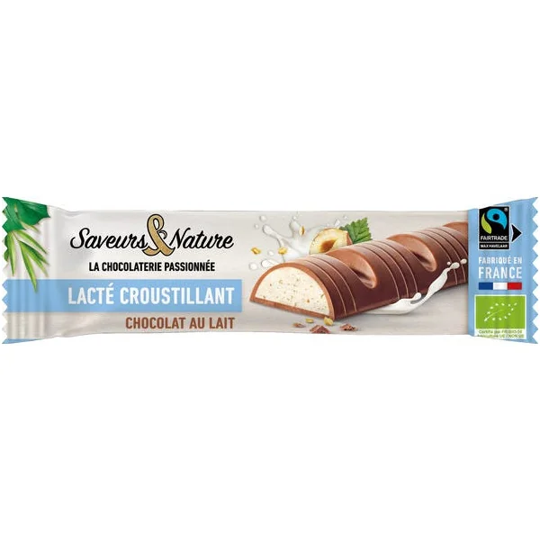 Barre lactée croustillant chocolat au lait 30g