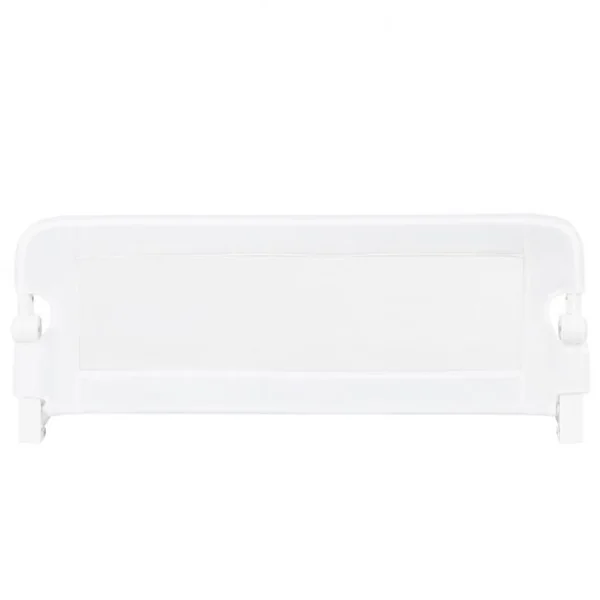 Barrière de Lit Pliable pour Bébé / Enfant Angle 0°-180° avec Mousse Souple en Tissu Oxford Fer PP 105x40x42cm Blanc