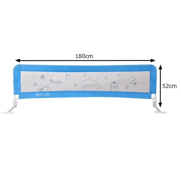Barrière de Lit Portable pour Enfant Bébé Garde Lit Pliable Bleu/Rose/Jaune Imprimé des Images-rose