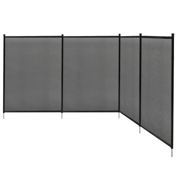 Barrière de Protection pour Piscine Barriere en Maille en Aluminium acier Inoxydable Textilène 90x125cm (L x H) Noir