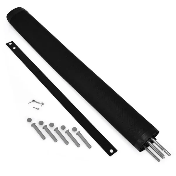 Barrière de Protection pour Piscine Barriere en Maille en Aluminium acier Inoxydable Textilène 90x125cm (L x H) Noir