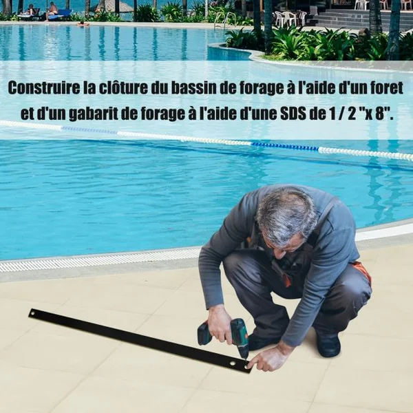 Barrière de Protection pour Piscine Barriere en Maille en Aluminium acier Inoxydable Textilène 90x125cm (L x H) Noir