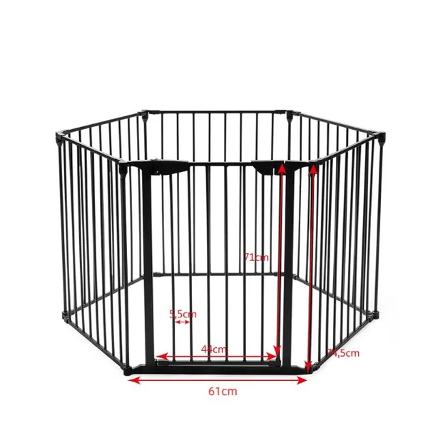 Barrière de Sécurité Grille de Protection Cheminée en Acier de Haute Qualité avec Porte
