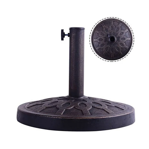 Base/Pied de Parasol Support pour parasol Convient pour poteau Diamètre de 38mm ou 48mm Support pour parasol rond, Bronze