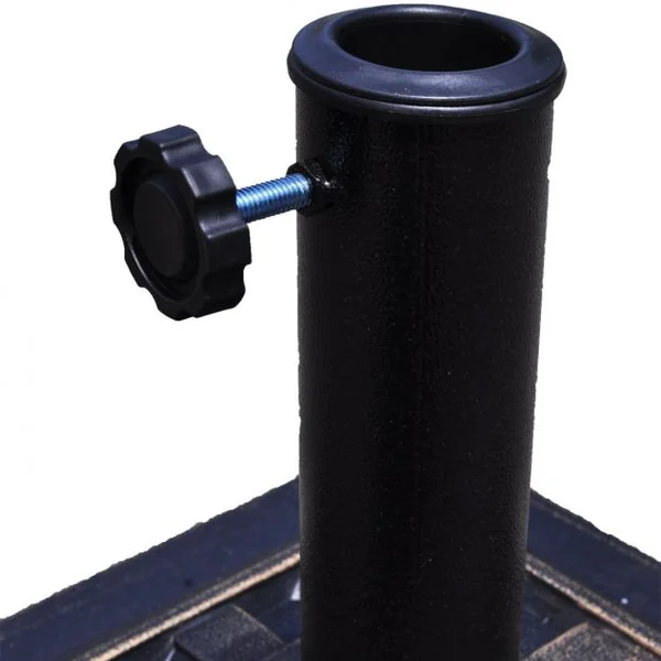 Base/Pied de Parasol Support pour parasol de Diamètre de 38mm ou 48mm Base de parasol en résine Bronze Carré