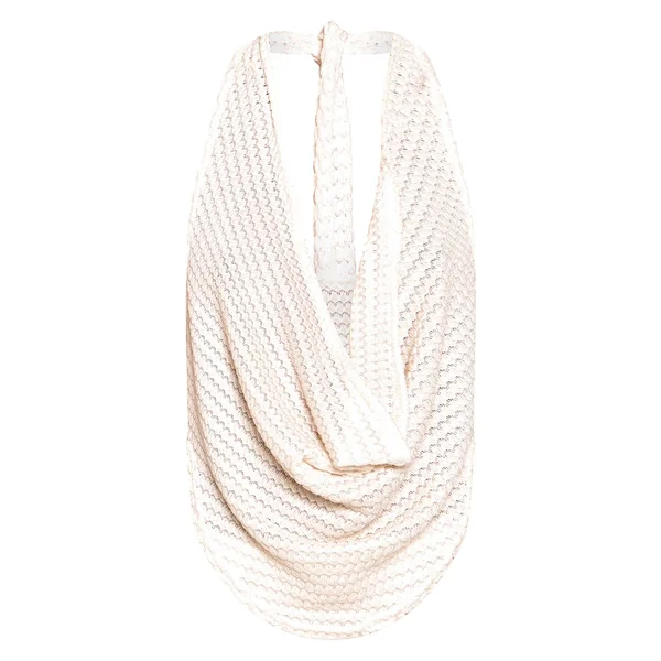 Beige Ensemble Haut Court Col Bénitier Texturé Crème Avec Dos Nu
