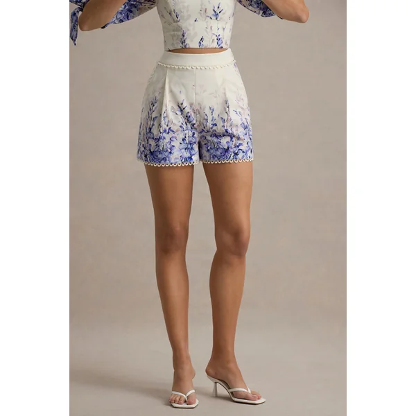 Benito | Short ajusté à imprimé floral violet