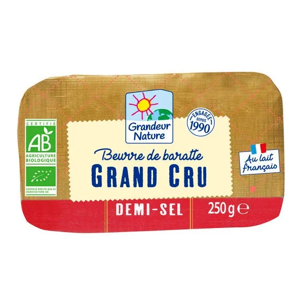Beurre 1/2 sel non pasteurisé 250g