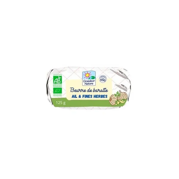 Beurre baratte ail et fines herbes 125g