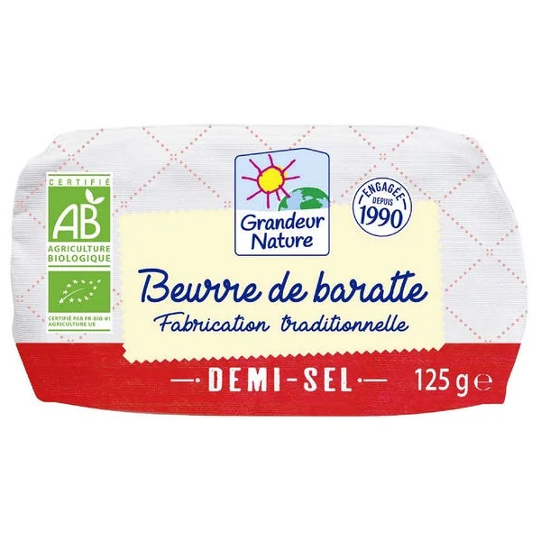 Beurre barrate 1/2 sel moulé 125g