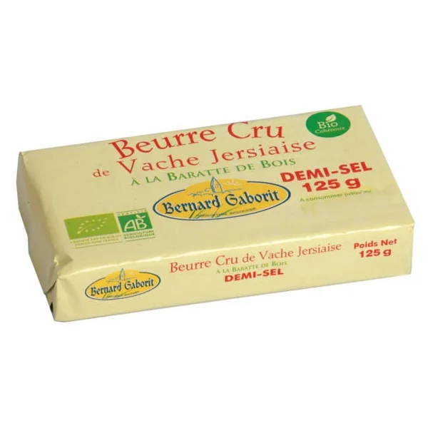 Beurre demi-sel de baratte cru 125g
