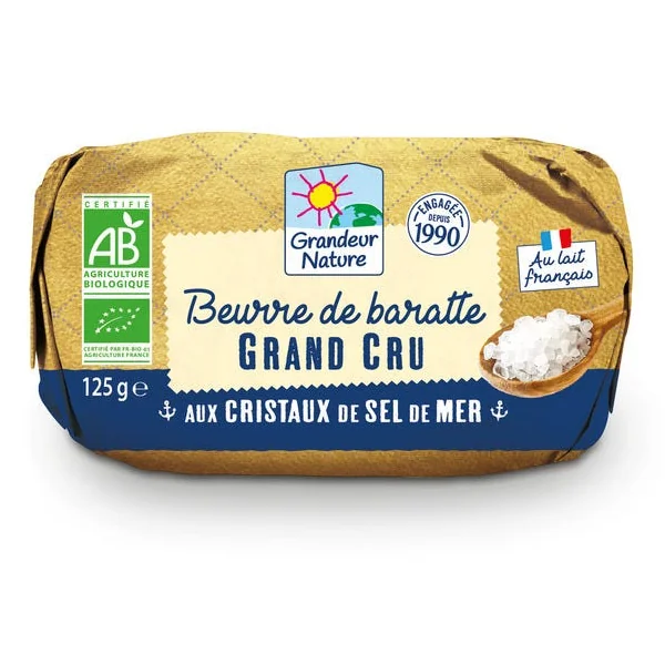 Beurre grand cru cristaux de sel 125g