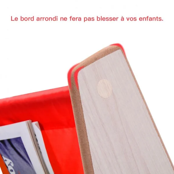 Bibliothèque pour Enfants 4 Compartiments Bibliothèque Porte-revues Etagère à Livres en Bois, 62x26x60cm, Naturel