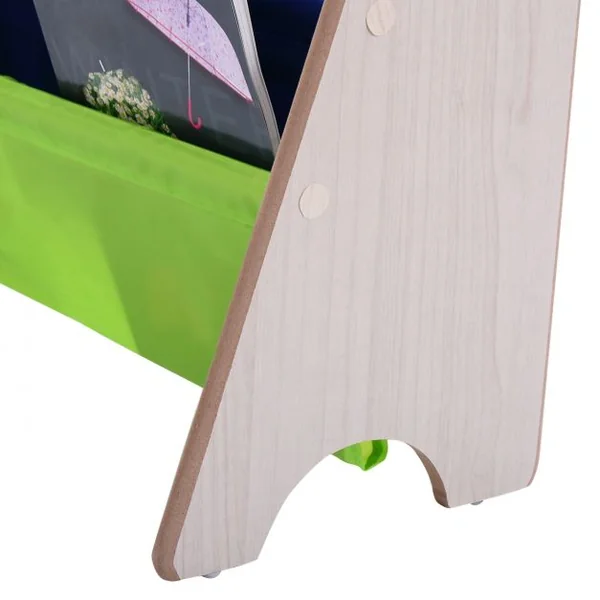 Bibliothèque pour Enfants 4 Compartiments Bibliothèque Porte-revues Etagère à Livres en Bois, 62x26x60cm, Naturel